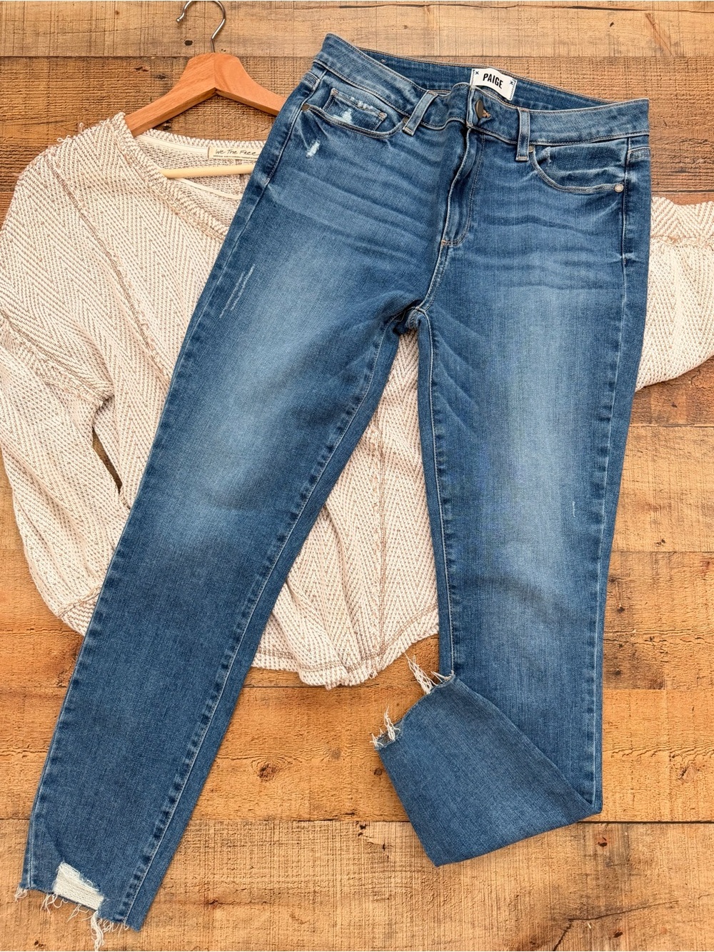 PAIGE Verdugo Ankle Jeans Raw Distressed Hemline